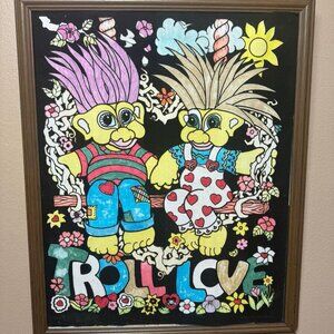Troll Love Vintage Velvet Poster